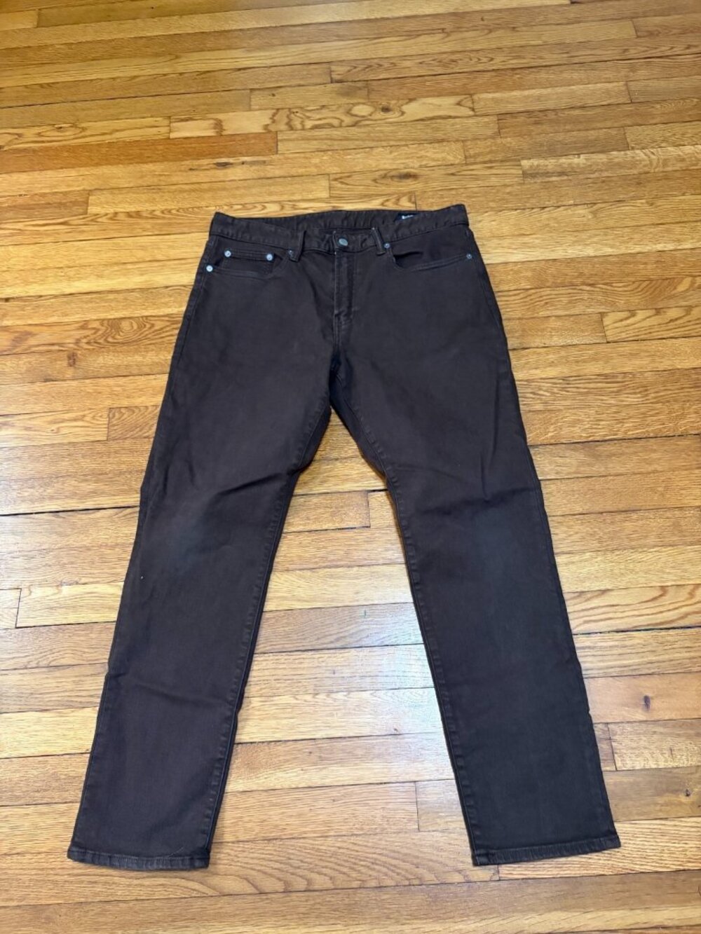 Bonobos Mens Slim Jeans Size 34x30 Brown Stretch Cotton Denim Pants Preppy